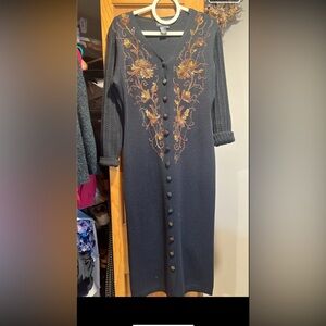 VINTAGE Carole Little Wool Sweater Dress